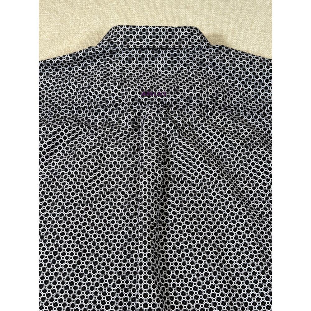 Ariat MeN XL Black Tan Long Sleeve Button Front Cowboy Rodeo Western Shirt - Picture 9 of 9